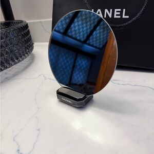CHANEL Black and Silver Vanity Mirror